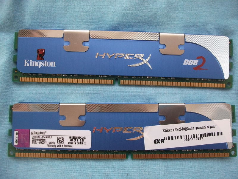  Kingston Hyperx KHX8500D2K2/4G   4GB  1066MHZ CL5 DUAL DDR2 RAM -Faturalı-Garantili