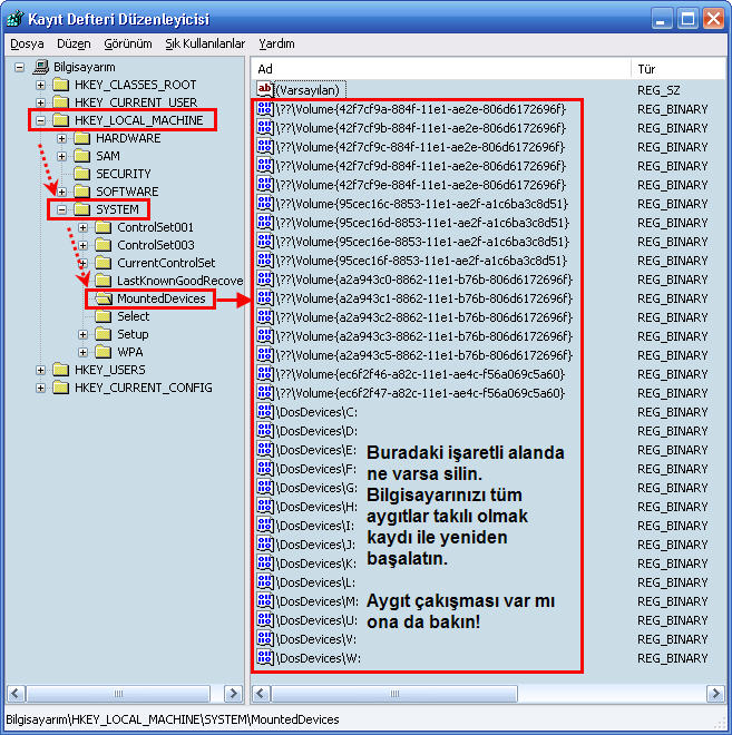  ne yaptıysam ikinci taktığım hdd  görünmüyor