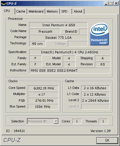  P4 3.4 OVERCLOCK