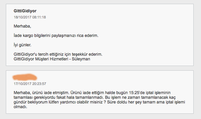 Gittigidiyor'dan bir ürün alırken 500 kere düşünün!