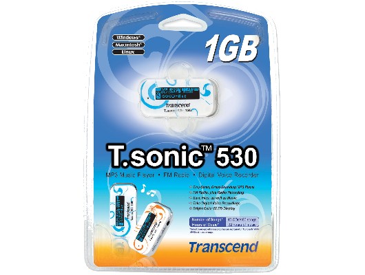  Transcend T.Sonic 530 1GB Radyolu MP3 Çalar
