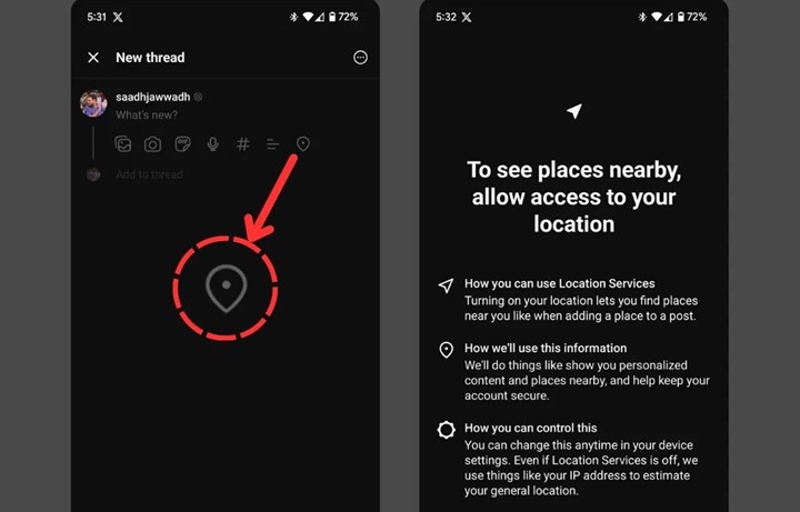 Threads'te artık gönderilere konum eklenebilecek