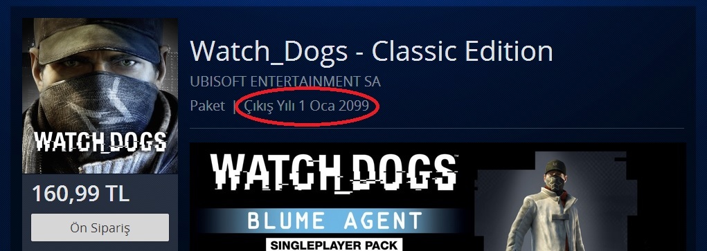  Watch Dogs PSN çıkış yılı :)