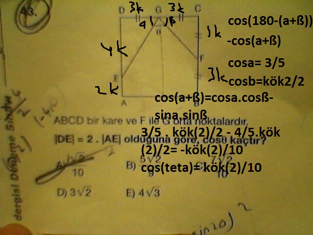  Final lys denemesinden yapamadığım matematik soruları