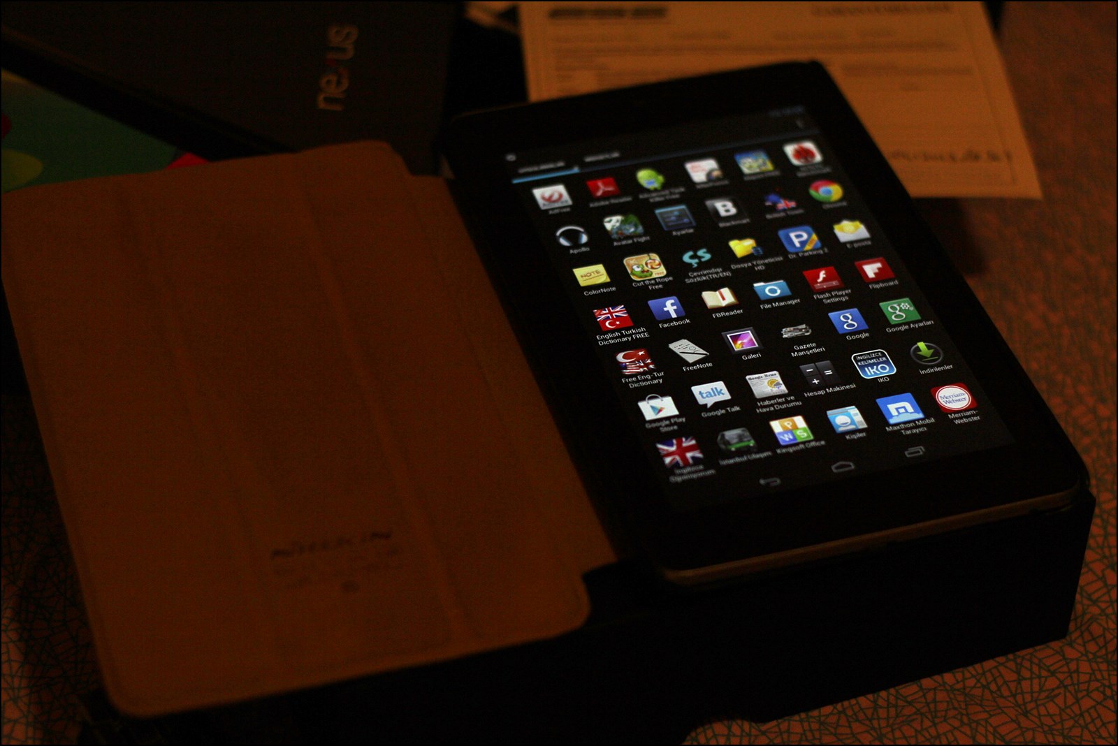 Asus Nexus 7 32gb+kılıf+kalem+sticker sıfır ötesi