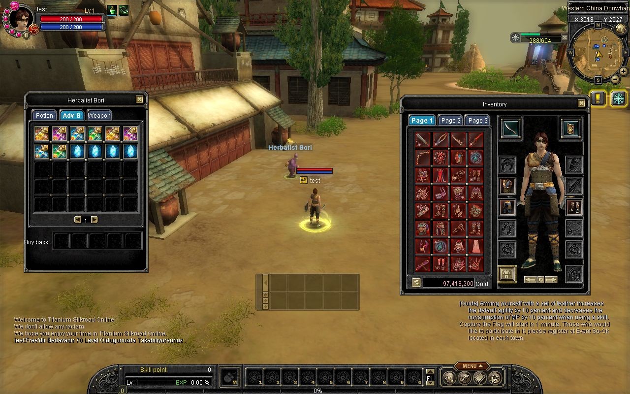  Titanium Silkroad Online 70 CAP Sadece CH Server