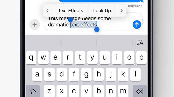 iOS 18, Mesajlara hızlı erişimli metin efektleri ekliyor