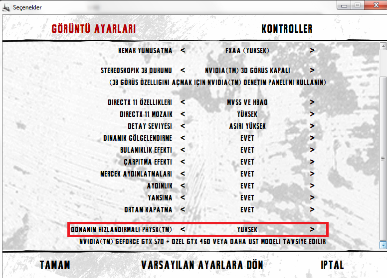  nVidia PhysX Performans için yükü cpu'ya mı ? gpu'ya mı vermeliyim ?