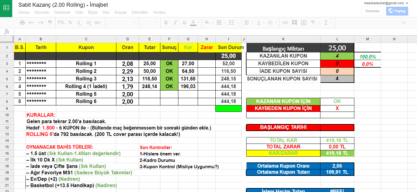 Sabırla, uzun vadede kar getirecek bir iddaa yontemi .