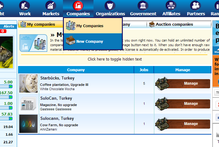  MarketGlory (Ekonomi Oyunu) (Para Kazanılıyor)