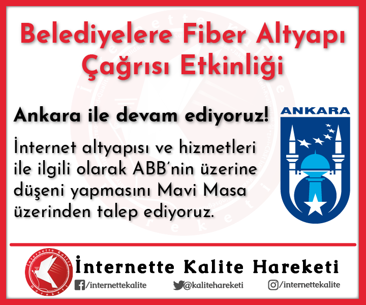 Ankara ile Devam Ediyoruz! Belediyelere Fiber Altyapı Çağrısı #FiberAltyapıİstiyoruz