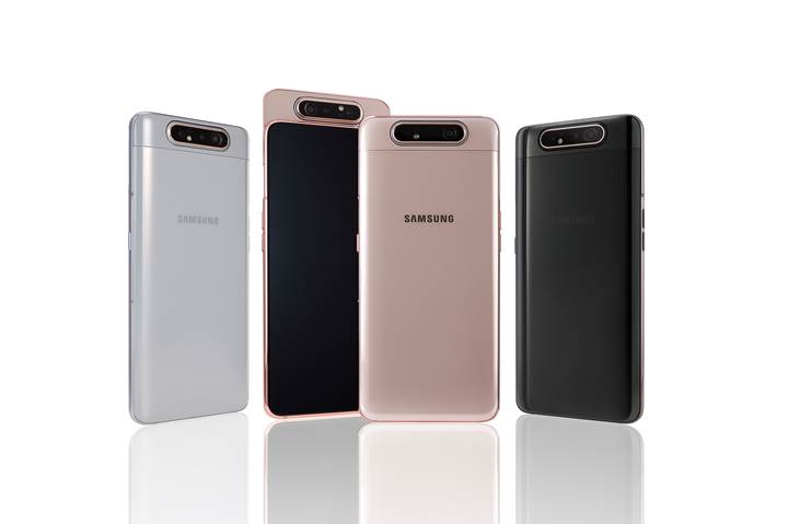 Samsung Galaxy A80 tanıtıldı: Hem kızaklı hem de dönebilen yapıda kamera