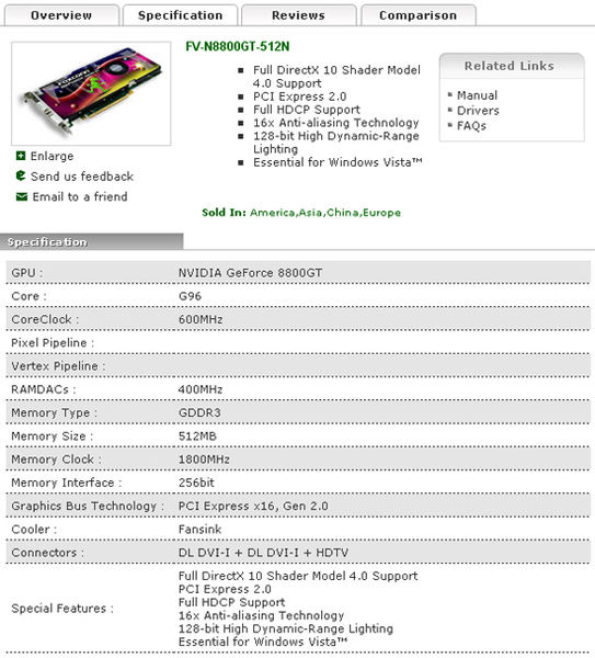  ## Foxconn GeForce 8800GT Modelini Duyurdu ##