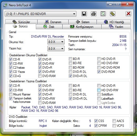  Philips ED16DVDR  harici dvd yazıcı (KARGO BELEŞ)