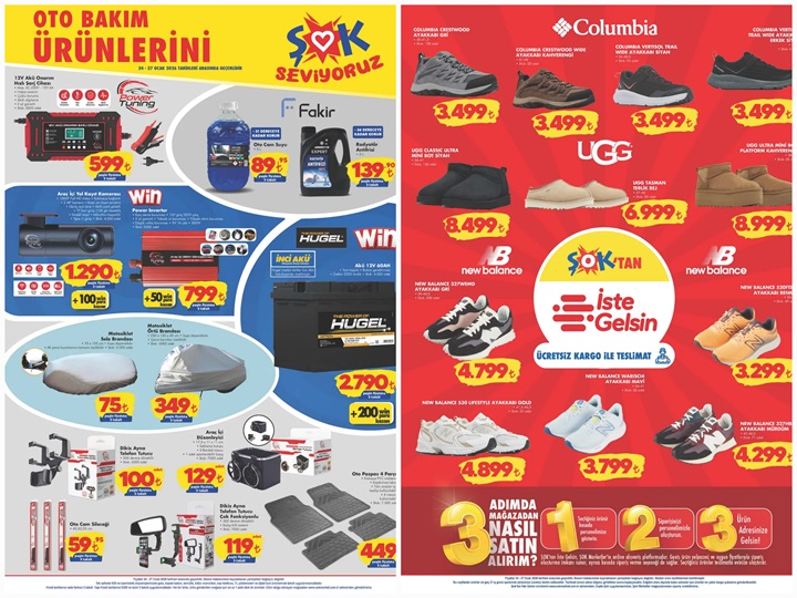 ŞOK marketler araç bakım ve destek ürünleri satıyor