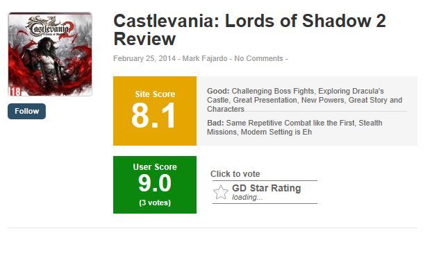Lords of Shadow 2'den Yeni İnceleme Puanları