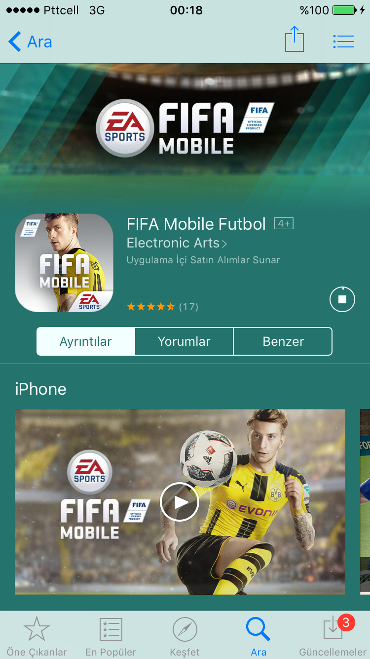  Fifa Mobile Futbol Appstore' da Yayınlandı