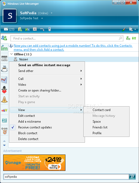  Windows Live Messenger (formerly MSN Messenger) 8.0.0812