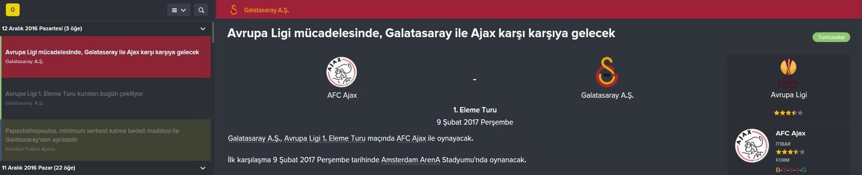  FM 2016 Galatasaray Kariyeri  -Yine yeniden- (3. sezon basladi)