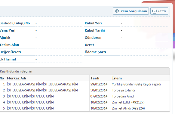  Kargo takibi Torbaya Eklendi - İSTANBUL(AVR)(İST.ULUSLARARASI PİM)	