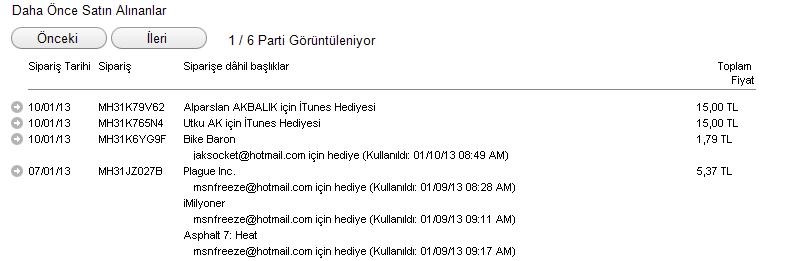  AppStore'da 'Hediye Et' seçeneği ile uygulama/oyun/bakiye satılır. PayPal/Havale ile ücreti alıyorum