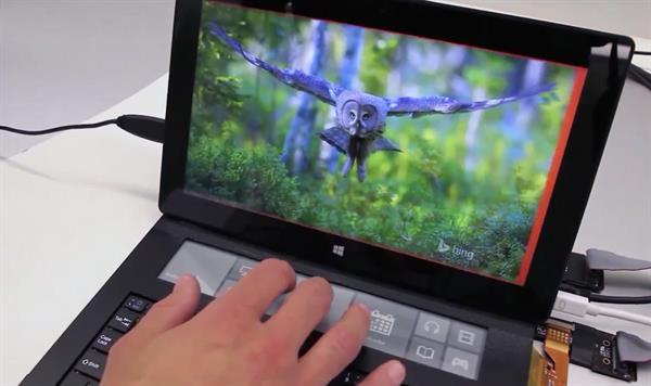 Microsoft'tan e-ink ekrana sahip tablet klavyesi