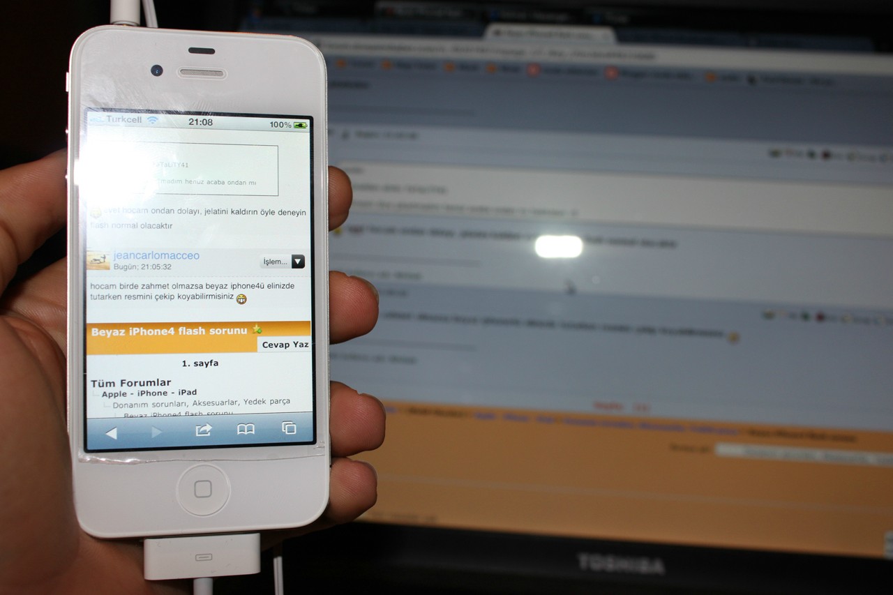  Beyaz iPhone4 flash sorunu (ÇÖZÜLDÜ)