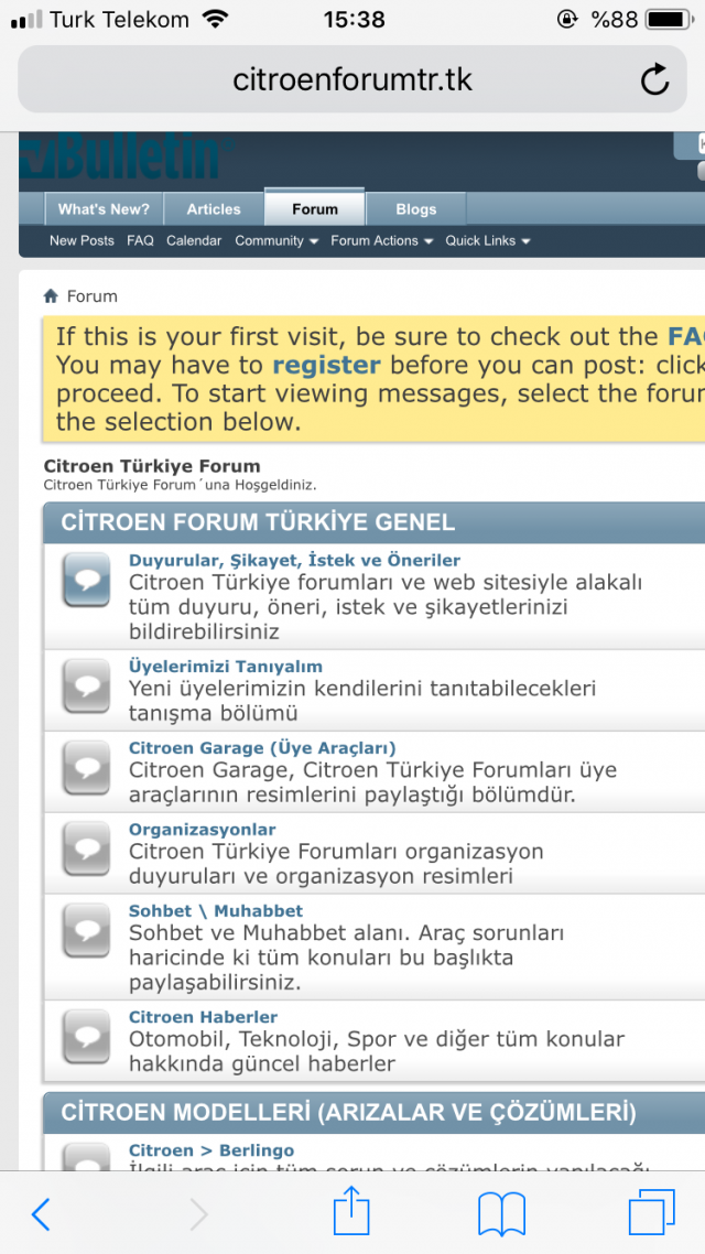TR Citroen Forum kapandı sosyal medyada yayalım DH de toplanalım