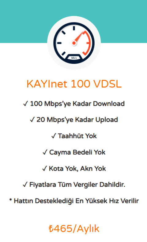 100 LÜK  TARİFE