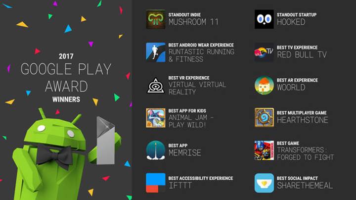 Google Play 2017 ödülleri belli oldu