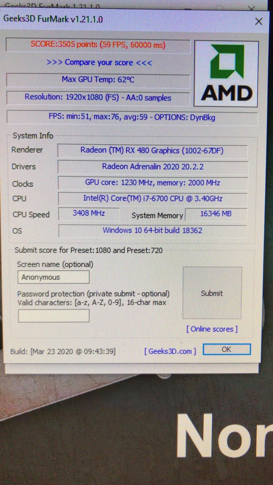 Msi rx 480 8gb furmark siyah ekran sorunu