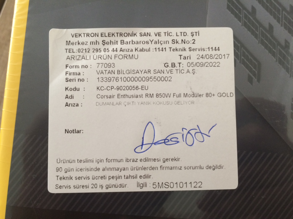 Vatan Bilgisayar Teknik Servis Suresi Problemi Sikayetvar