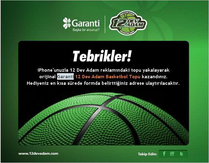  Garanti Bankasından Orjinal Basketbol Topu