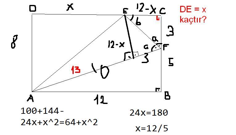  son bi geometri sorusu ( dikdörtgen )