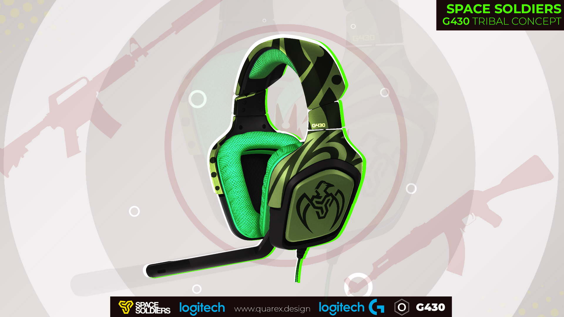 Logitech G430 - SpaceSoldiers Tribal Concept by quarexdesign