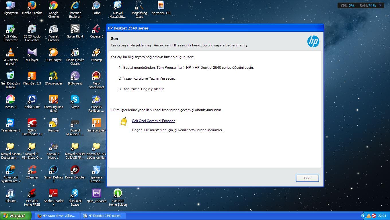  HP 2545 Yazıcı Kurulum Sorunu