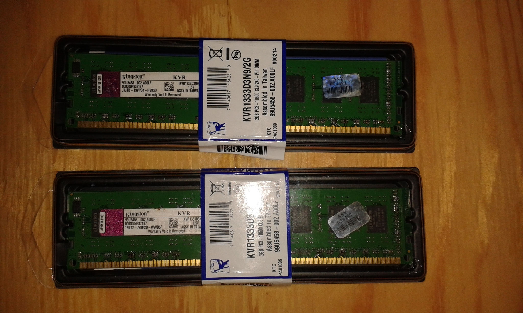  Kingston 2x2GB DDR3 1333MHz CL9 Pc Ram