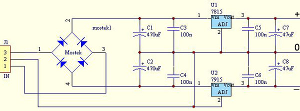 7815 стабилизатор схема включения