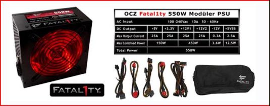  High Power 650W Absolute mi?Ocz Fatality 550W Gamer Modüler Power Supply mi?