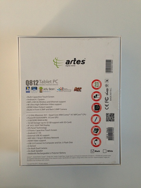 Artes Q812 8' Quad Core İnceleme,paylaşım ve destek