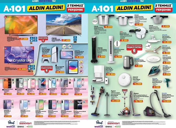 A101 marketler PS5 Slim dijital sürüm ve Dyson V16 Piston Animal süpürge satıyor