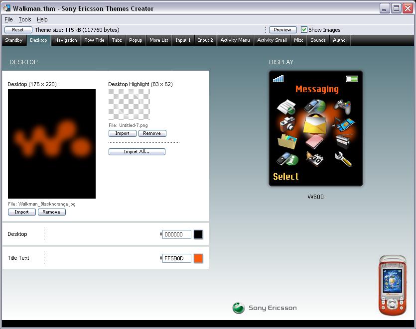  Sony Ericsson Themes Creator (Tema yapma ve düzenleme programı)
