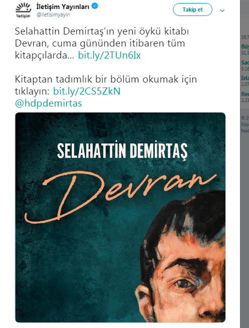 Selahattin Demirtaş'ın Yeni Kitabını İletişim Yayınları Bastı