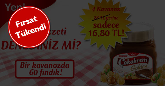  Ülker Çokokrem Golden 4 Adet Kavanoz Kargo Dahil 16,80 TL (YKB için 5,96 TL)