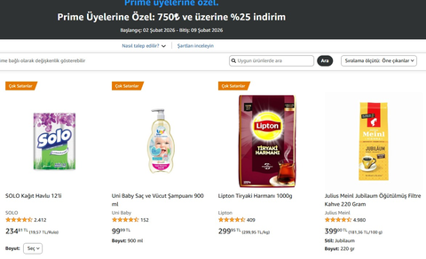 Amazon TEMEL TÜKETİM & GIDA & TEMİZLİK ve KOZMETİK ÜRÜNLERİ FIRSATLARI