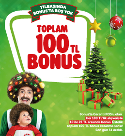  Bonus Yılbaşı Kampanyası (12 - 31 Aralık)