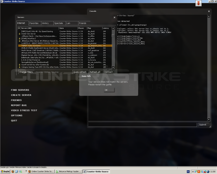  Online Counter Strike Source Dedicated Server (Update Yok)