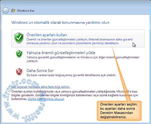  Windows Vista ya nasıl format atılır?ACİ