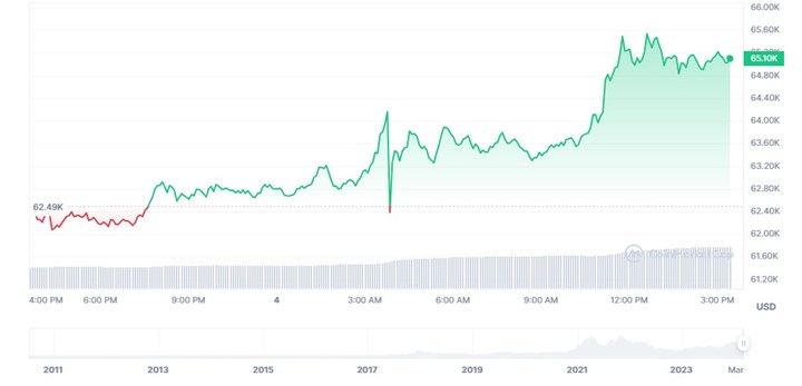 Bitcoin fiyatı 65 bin dolar oldu: Tüm zamanların rekoruna koşuyor
