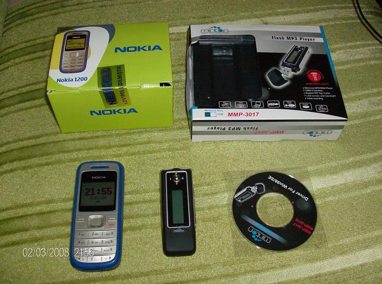  NOKİA 1200+MİNTON MP3 ÇALAR=DAHA GÜZEL Bİ TELEFON